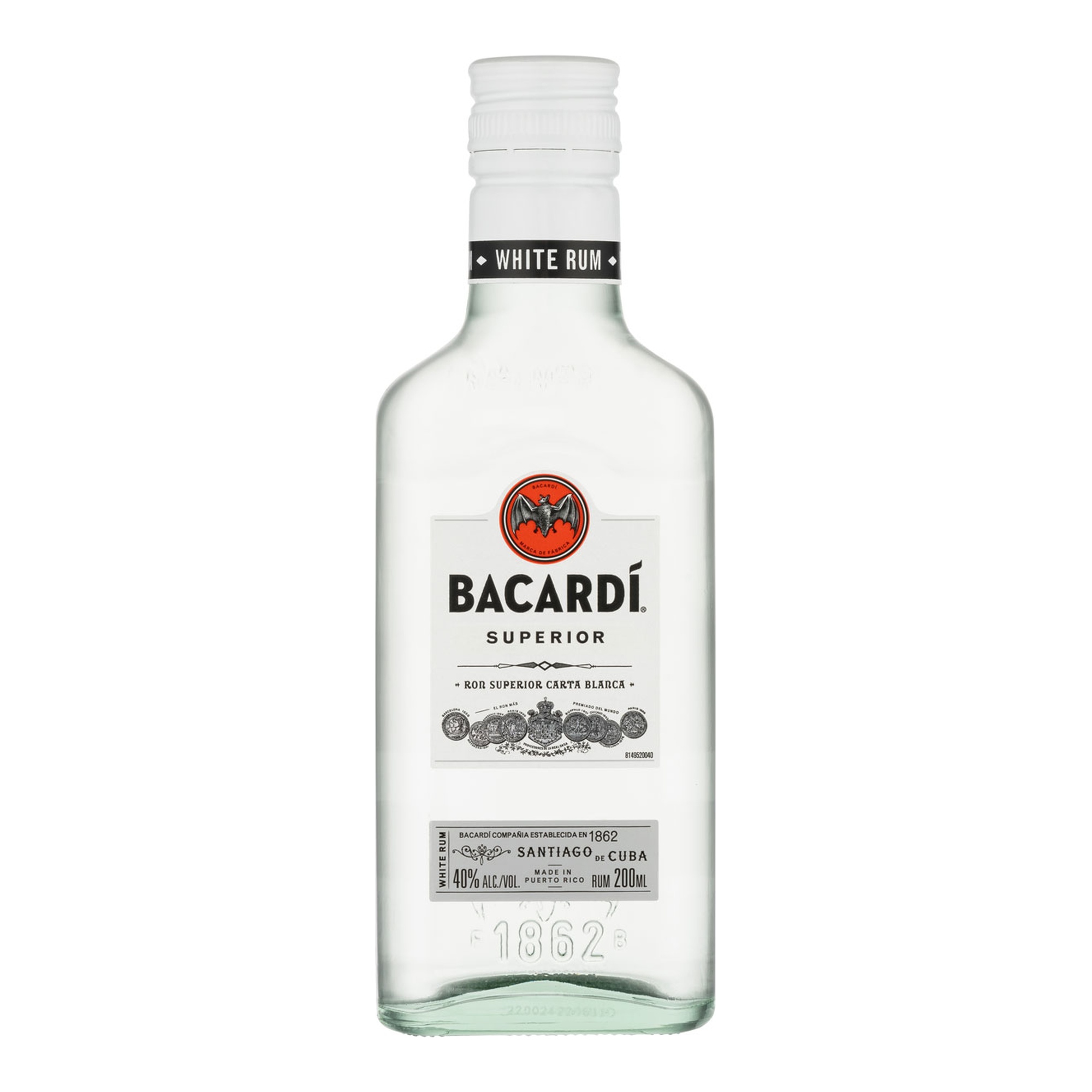 BACARDI SUPERIOR RUM 200ML BACARDI SUPERIOR RUM 200ML